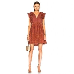 SEA New York Sofie Tunic Embroidered Dress Clay